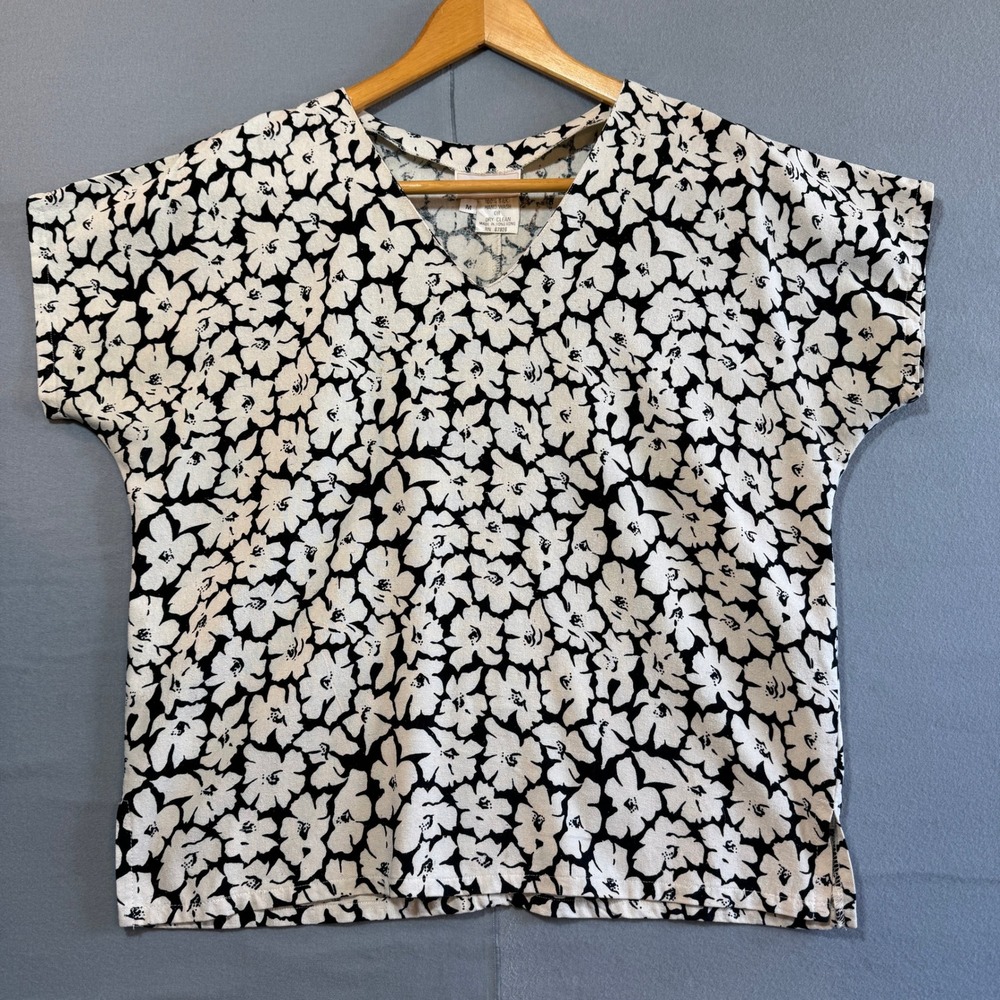 Vintage‎ Go Silk Signature Silk Blouse 1980's Hong Kong M Heavy Washable Silk